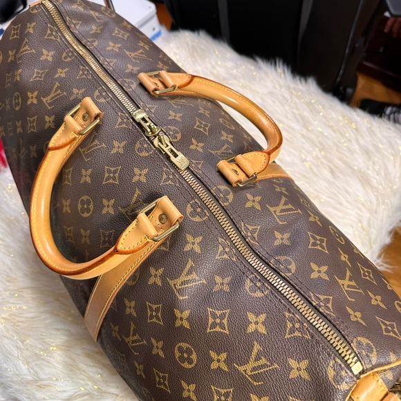 Louis Vuitton Keepall bandolier 50 2ways with strap Carryall Carryon w/ cert - Picture 3 of 16